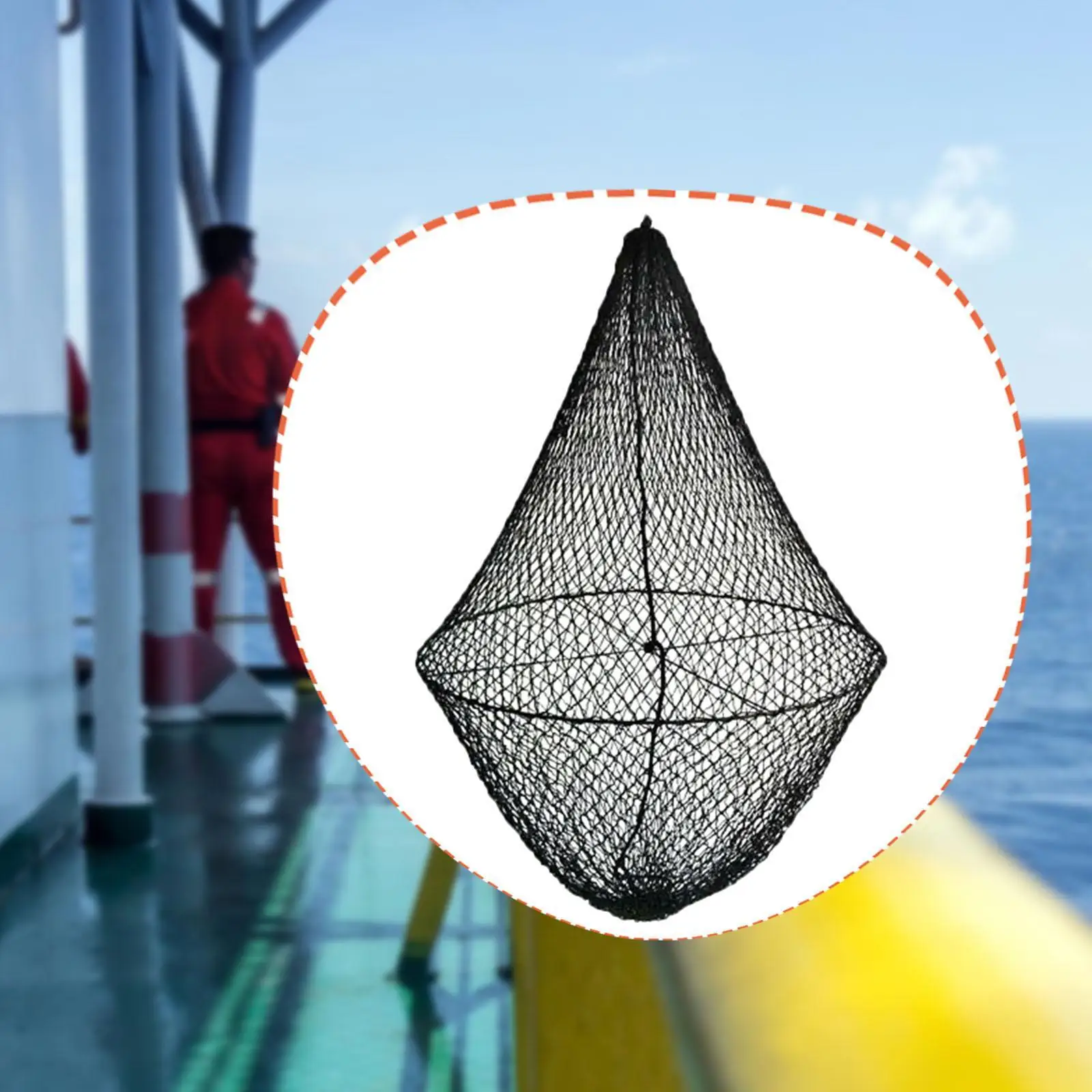 

Diamond Shaped Polyester Marine Daylight Signal Black Mesh Mooring Marker for Safe Boat Navigation Light Equipment
