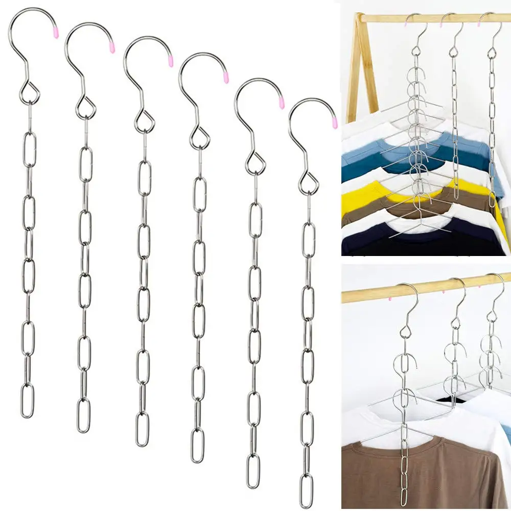 1pc Heavy-Duty Iron Clothes Hanger with 23pcs Capacity - Sturdy Metal Construction, Space-Saving Design for Home,Office,Durable