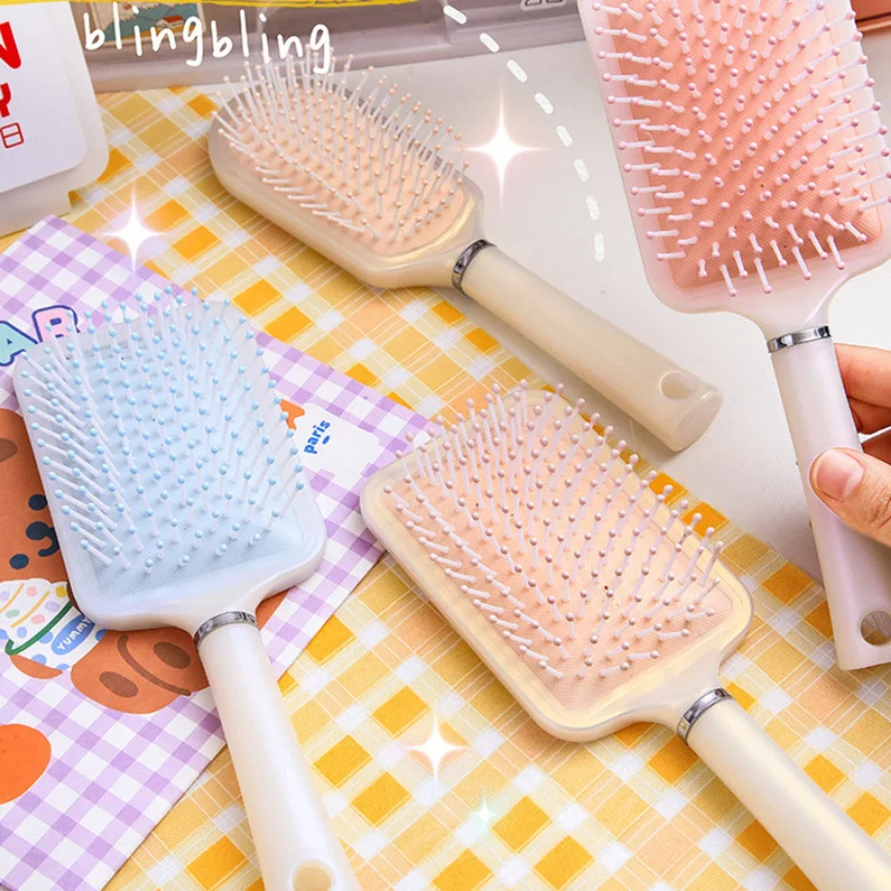 Fluffy Curling Air Cushion Comb Anti Static Massage Hair Brush Curly Detangle Hair Brush Kids Hairdressing Hair Comb