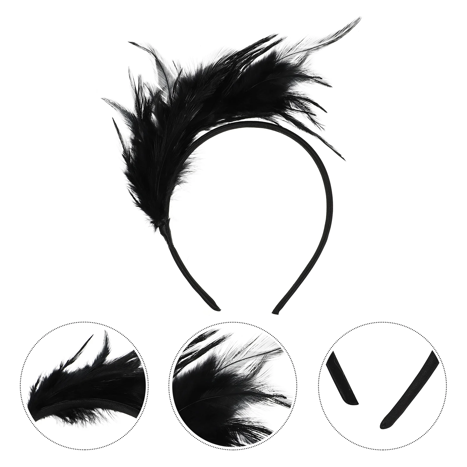 

Wedding Feather Headpiece Band Women Headband Hair Bands Headwear Accessories Party