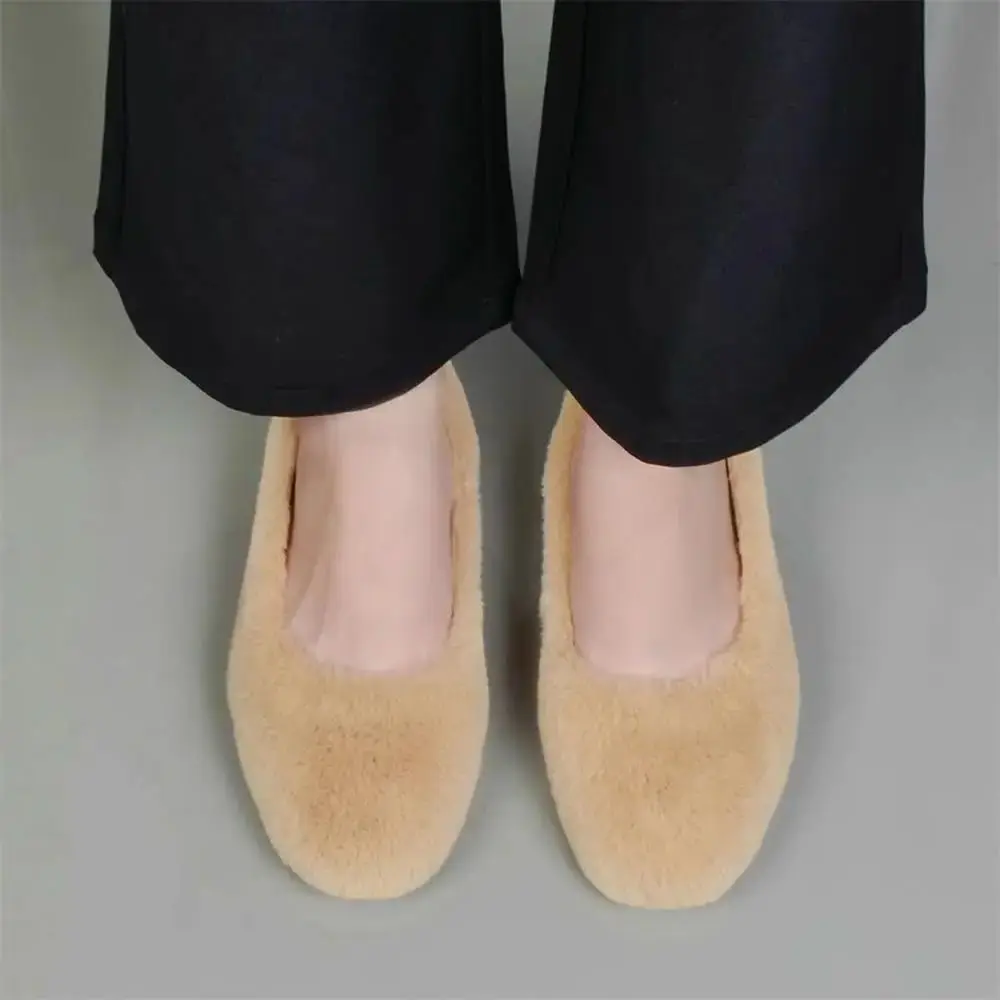 

COSYSUSY Women Flats Lamb Wool Warm Shoes Home Fur Cotton Footwear 2024 Winter Warm Loafers Lambwool Moccasins Mujer Zapatos