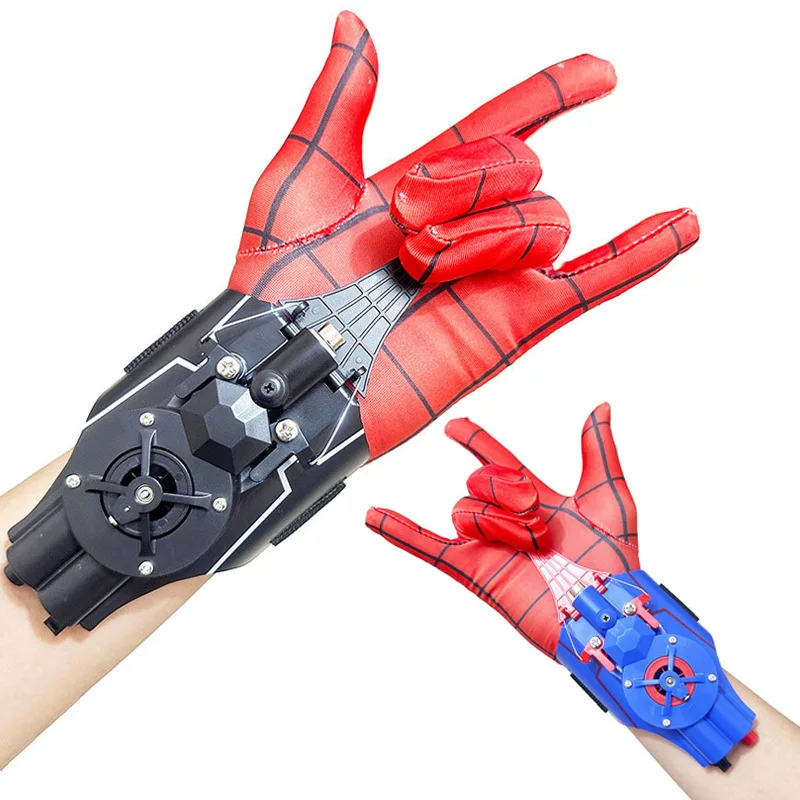 Spiderman Web Shooters juguetes Spider Man lanzador de muñeca Cosplay disfraz Prop Peter Parker accesorios guantes regalo para niños