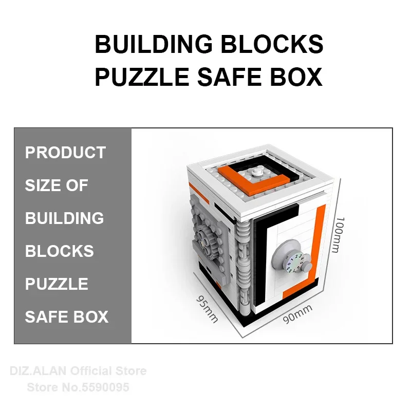 Building Block Safe Box Model Centrifugal Force Puzzle Deposit Box Bricks Strongbox Toys For Kids Children Birthday Gifts