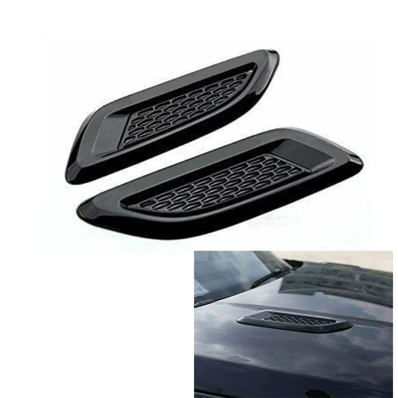 

Gloss Black Dummy Hood Vent Slat Air Wing Trim For Range Rover EVOQUE 2011-2018 Auto Air Intake Decorative Sticker Accessories