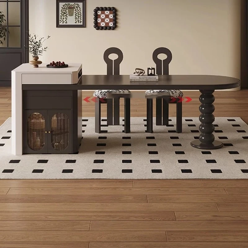 

Solid Wood Dining Tables Luxury Vintage Modern Dining Tables Living Minimalist Mesas Pegables Portatil Furniture