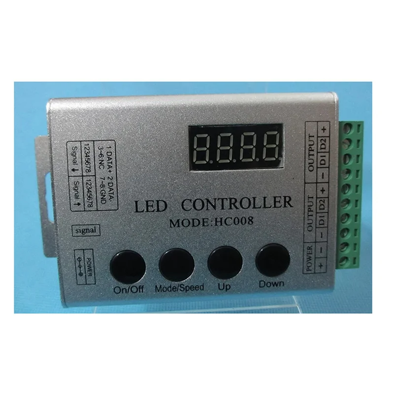 Controlador LED programable FORW-2X HC008, modo de efecto 133, Control RF, 2048 píxeles LED para tira de luz LED RGB WS2811 WS2812