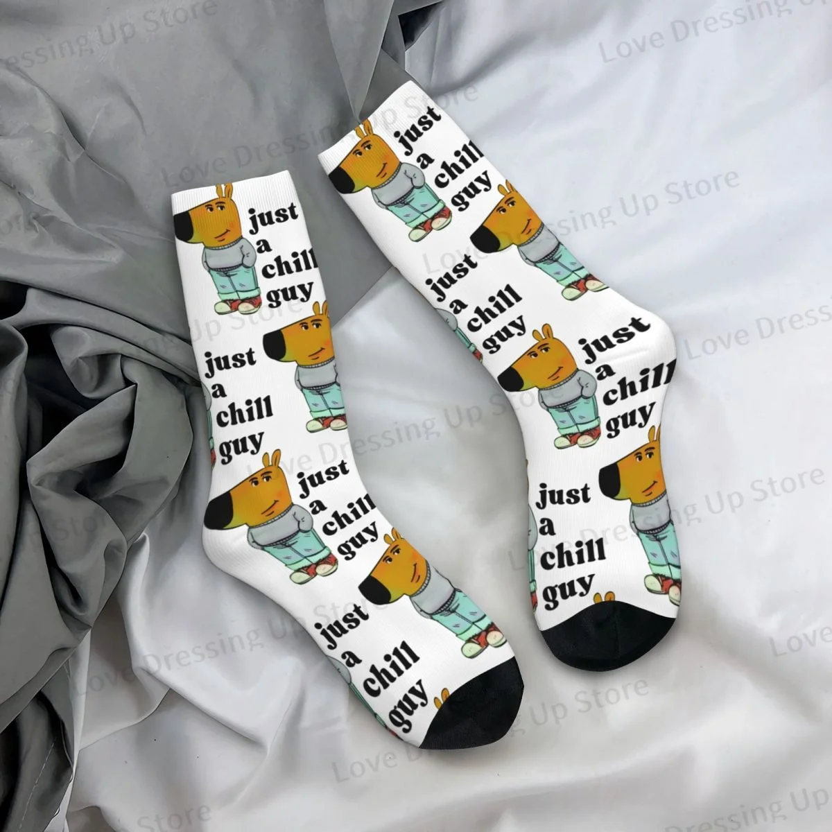 I'm Just A Chill Guy Funny patterns Men Women Socks Cycling Novelty Spring Summer Autumn Winter Stockings Gift