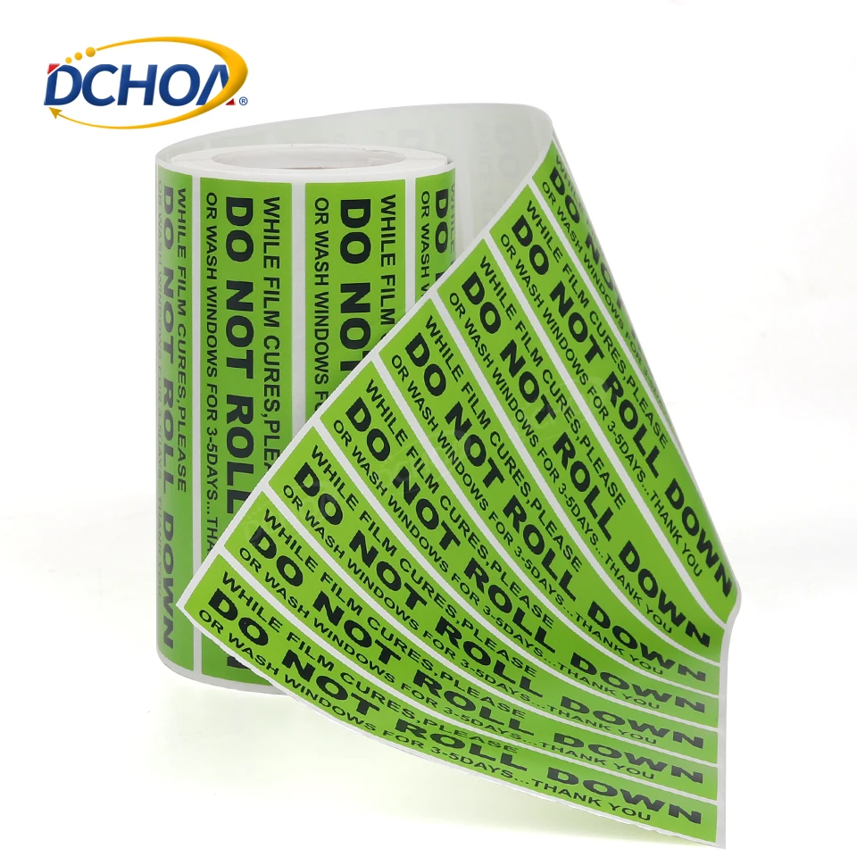

Car Sticker DO NOT ROLL DOWN Warning Label Window Safety Mark Reflective Tape Stickers Removable No Trace No Residue