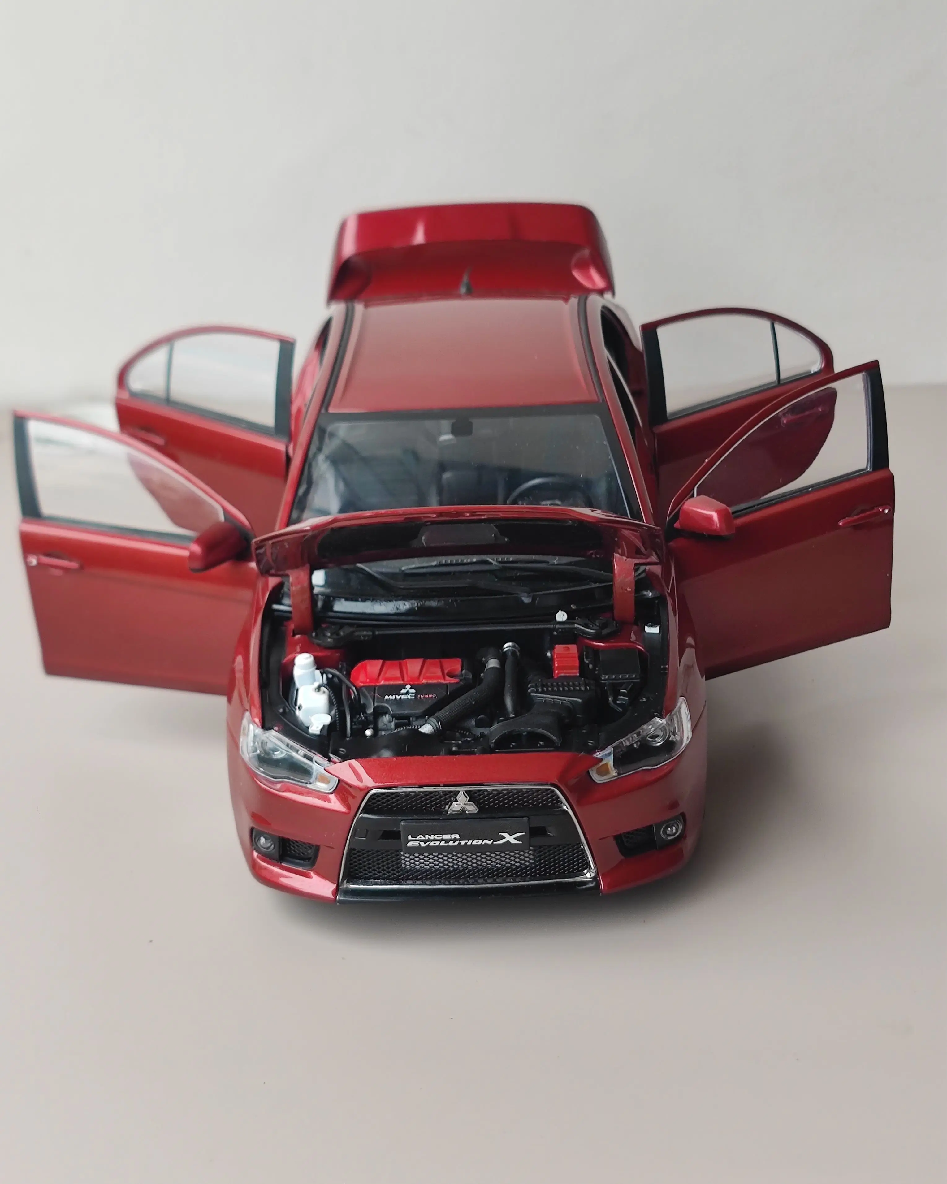 Csm 1:18 lancer evolução evo10 vermelho jdm simulação edição limitada todo aberto liga de metal estático modelo de carro brinquedo presente