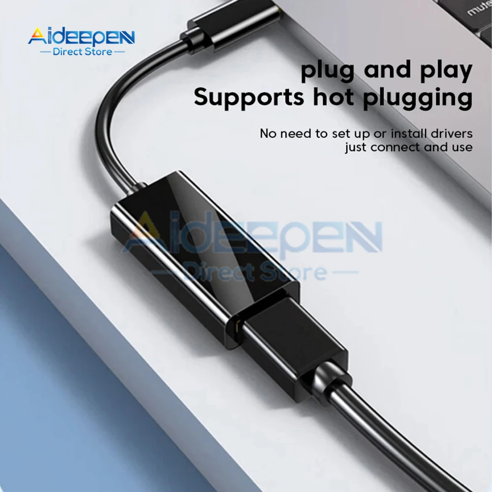 4K Type C to HDMI Adapter USB 3.1 HUB HDTV Converter Cable for iPhone 15 TV Converter for PC MacBook iPad Samsung Laptop