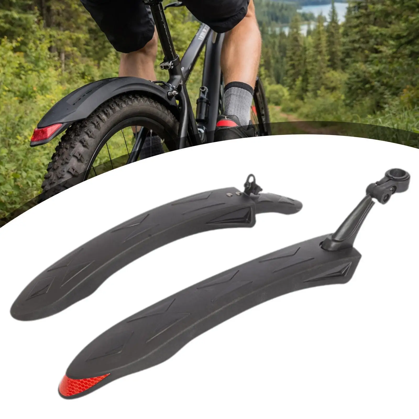 Bike Mudguard PP Portable Fender Set Complete Bicycle Mud Flaps Protection for Mountain Bike 26 27.5 Inch Bike Mudguard PP Portable Fender Set Complete Bicycle Mud Flaps Protection for Mountain Bike 26 27.5 Inch