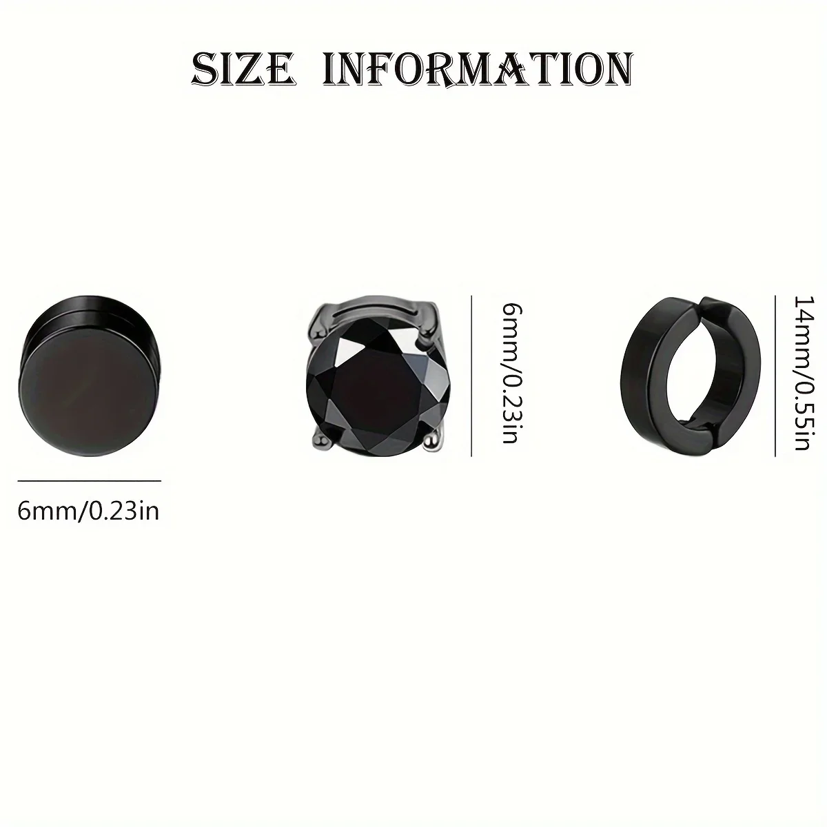 1-12 Pairs Magnetic Stud Earrings For Men, Stainless Steel Magnetic Clip On Earrings, Non Piercing Earrings Unisex view 2