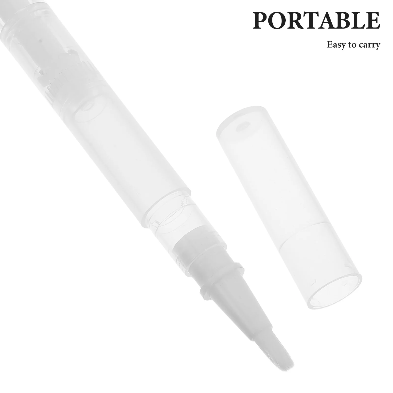 Tubes liquides de croissance des cils, 5 pièces, Transparent, vide, stylo à huile pour ongles, conteneur, applicateur de brosse rechargeable, brillant à lèvres
