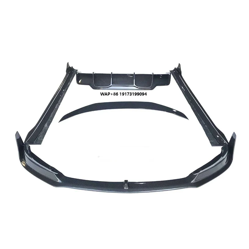 

Vorstein Style Dry Carbon Fiber Car Parts Body Kit With Front Lip Spoiler Side Skirts for Model 3 2016-2019 Carbon Kit