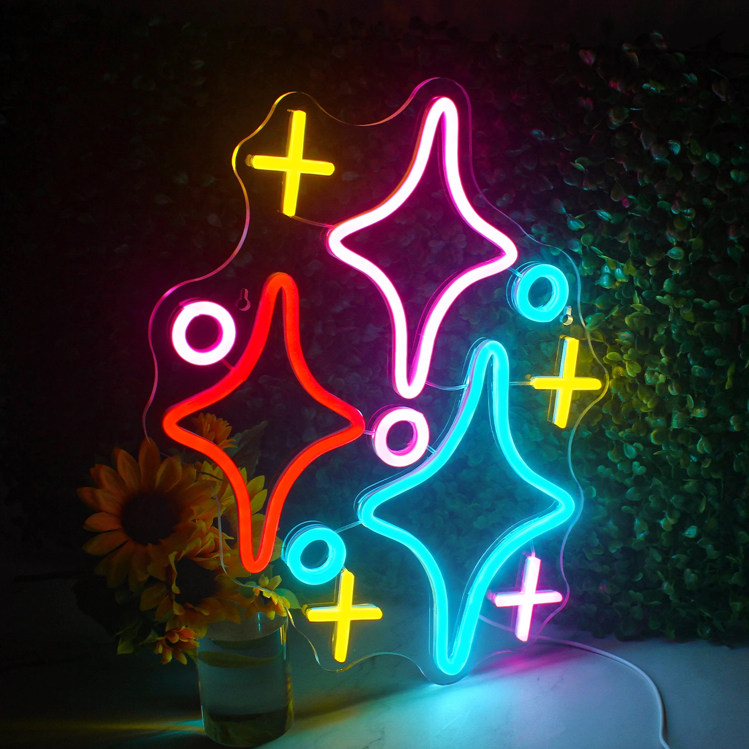 Applique Murale LED en Forme d'Étoile Colorée, Luminaire Décoratif d'Nik, Idéal pour une ix, un Mariage, une Salle de Jeux, un Festival, un Anniversaire ou un Bar