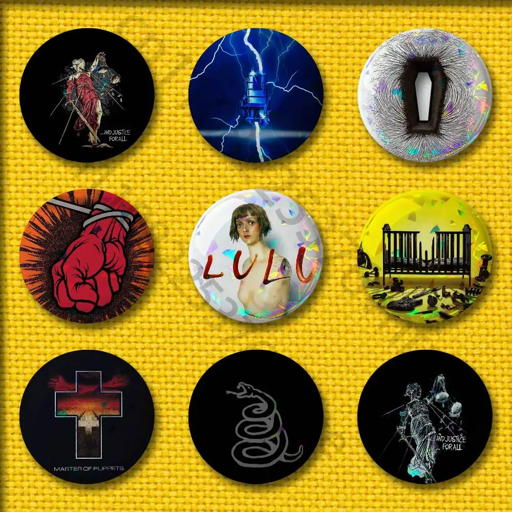 

M-MetallicaS R-Ride the Lightning Badges Badge 75mm 25mm 44mm 32mm 58mm Round Pin Brooch Souvenir Cosplay Gift Adornment