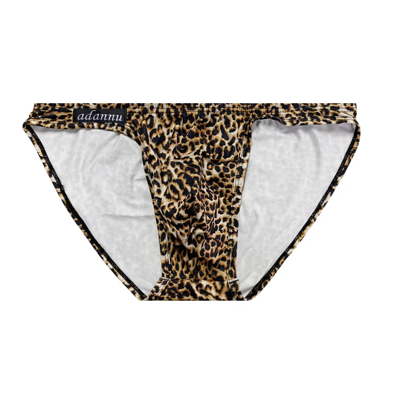 CMENIN ADANNU 3Pcs Leopard Nylon Pouch Briefs Men Underwear Ins Style Comfort High Quickly Jockstrap Man Underpants AD744