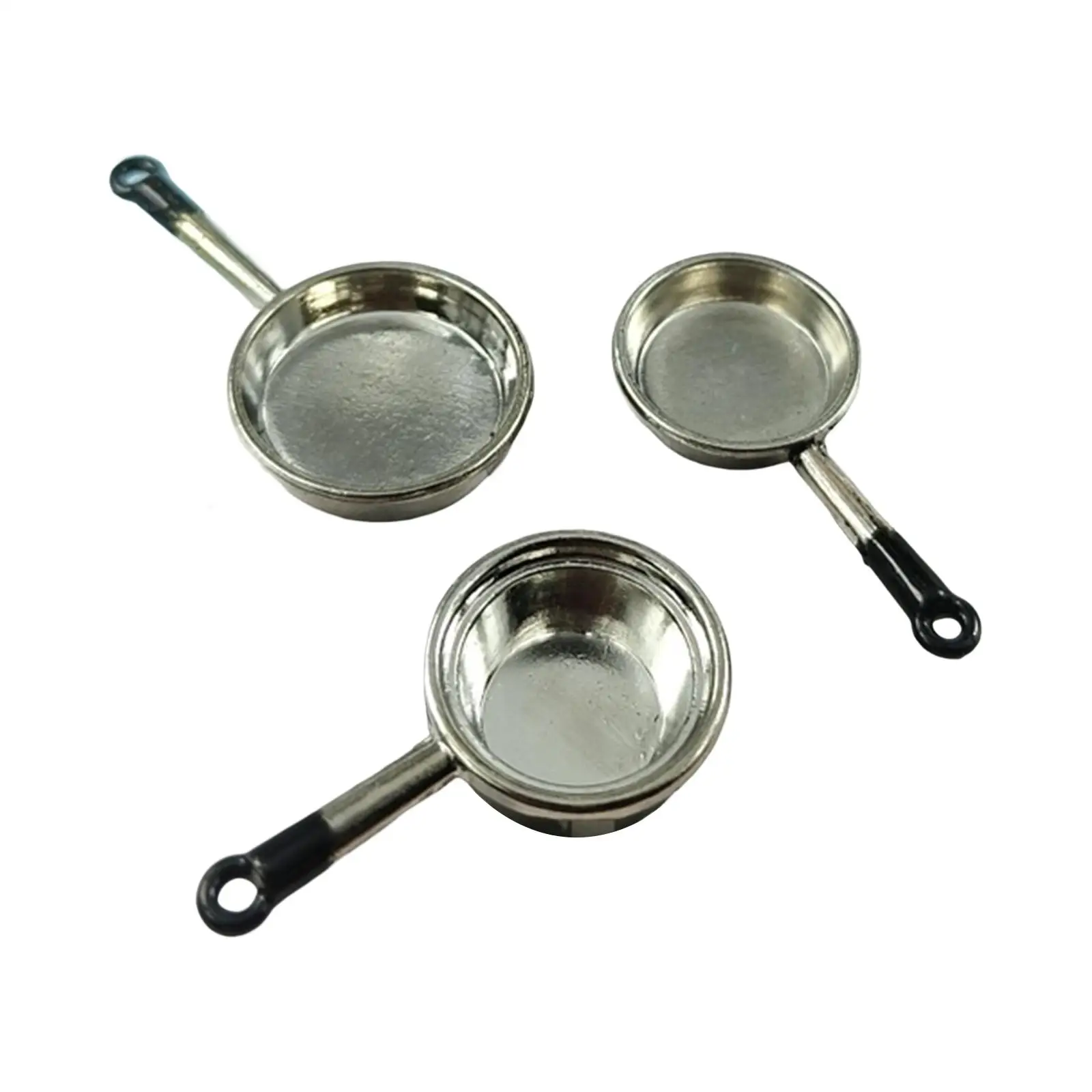 3 Pieces Dollhouse Kitchen Cookware Set Dollhouse Decoration Party Supplies