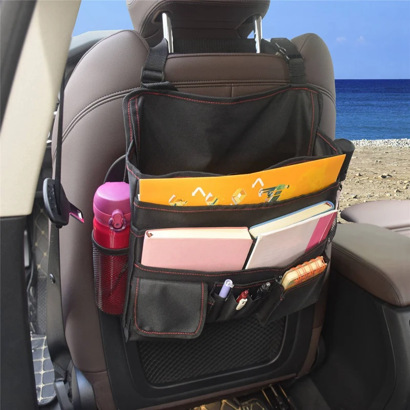 New-Car Seat Back Organizer Storage Bag With Padded Sleeve For Students For Stationery Textbook Easily Handbag Messenger Bag