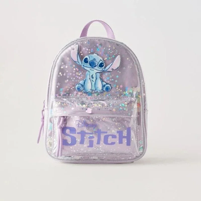 Mochila de lentejuelas de puntada de dibujos animados de Disney, bolso escolar de guardería, regalo de cumpleaños para mujer y Niña