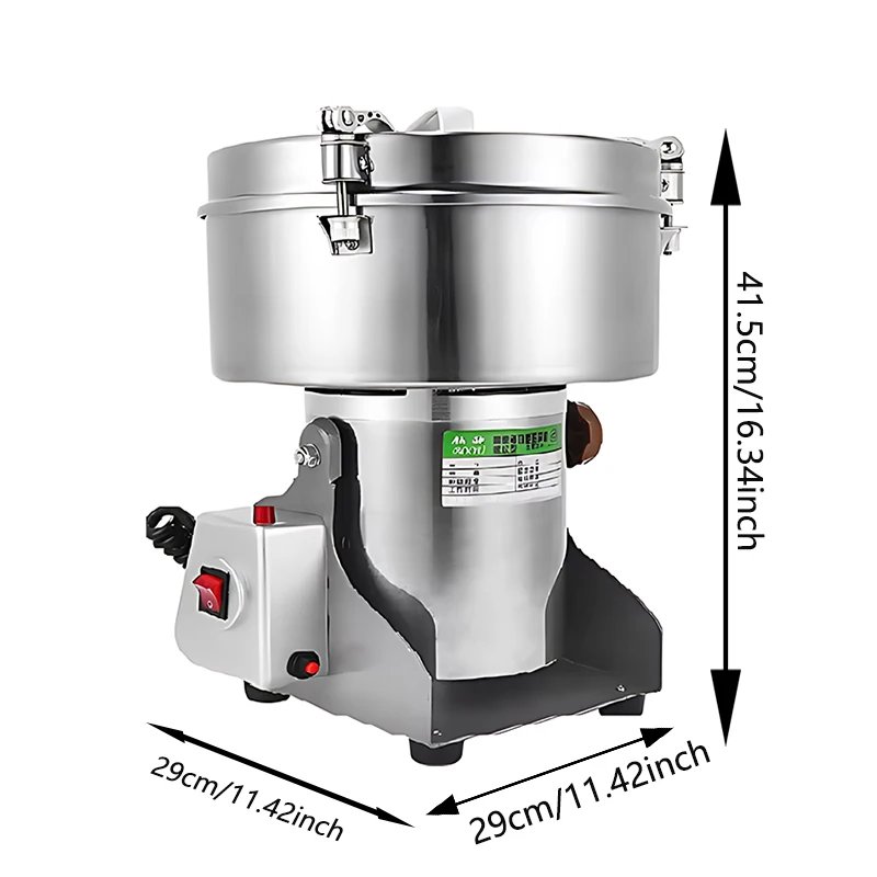 Mill High Speed Flour Grain Herbs Commercial Cereals Spices Grinder China Supplier 5000g Powder Machine