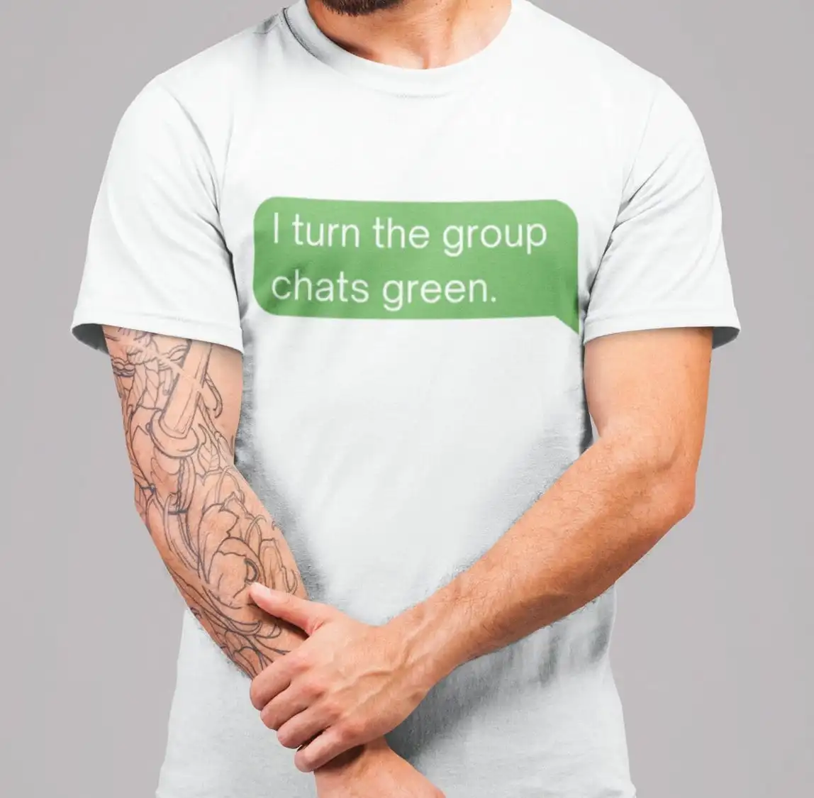Camiseta con frase I Turn The Group Chats, verde, Dank, Meme, Out Of Pocket, Humor, divertido, Saying, Edgy, Joke, Y2K, Trendy For Her