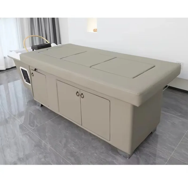 Multifunctional Water Circulation Salon Massage Bed Head SPA Fumigation Machine Moxibustion Shampoo Therapy Bed