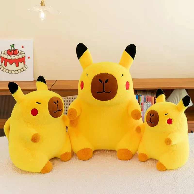 30-50CM Pokemon Pikachu Plush Toy Cute Cartoon Capybara Stuffed Doll Anime Collection Souvenir Kawaii Pokémon Toys Birthday Gift