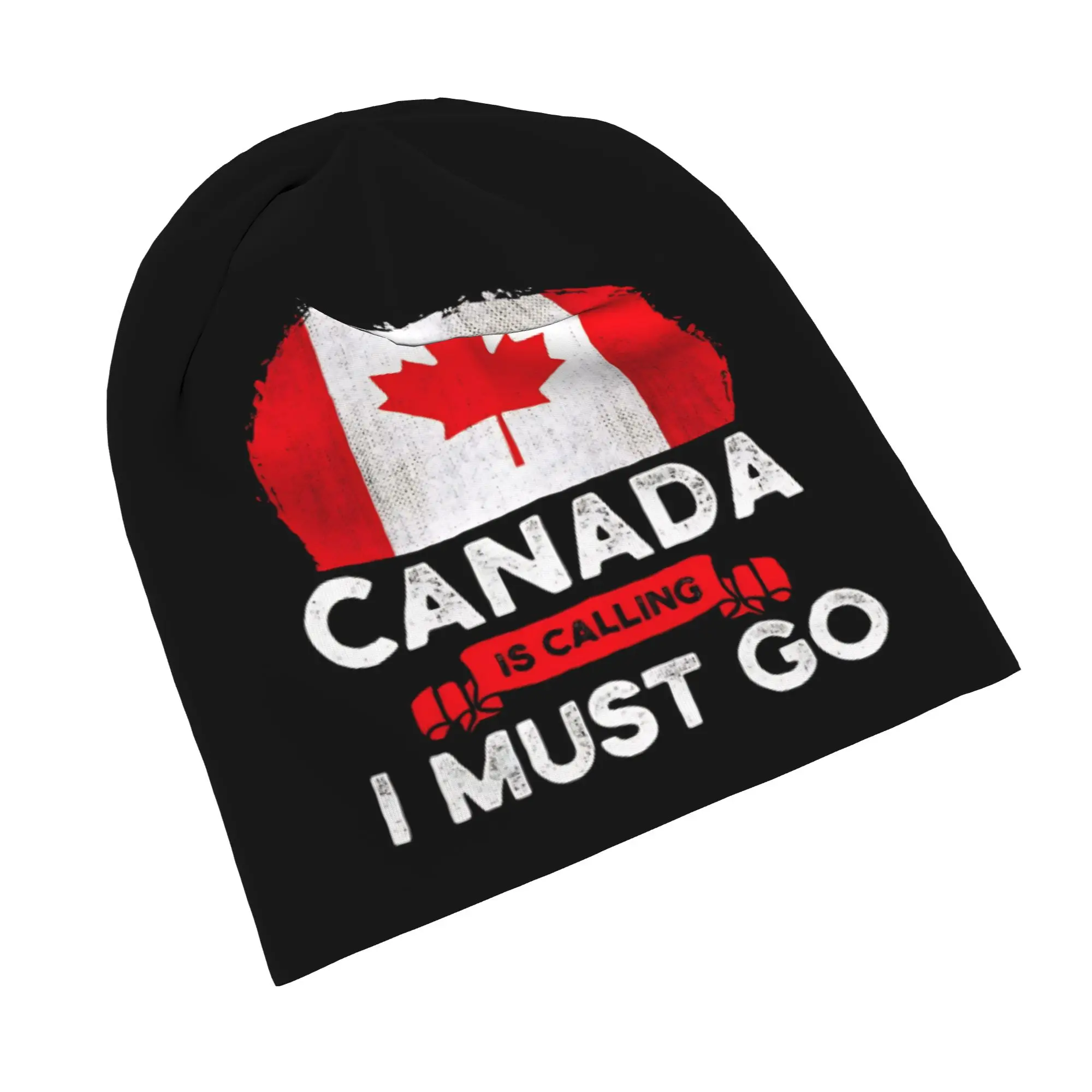 Funny Canada Is Calling and I Must Go Flag  Beanie Cap for Men Women Streetwear  Cooling Skull Cap Sweat Wicking for Climbing