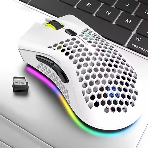 USB 2.4G Wireless Gaming Mouse BM600 RGB Light Rechargeable Mouse 800-1200-1600DPI For Desktop PC Computers Notebook Laptop