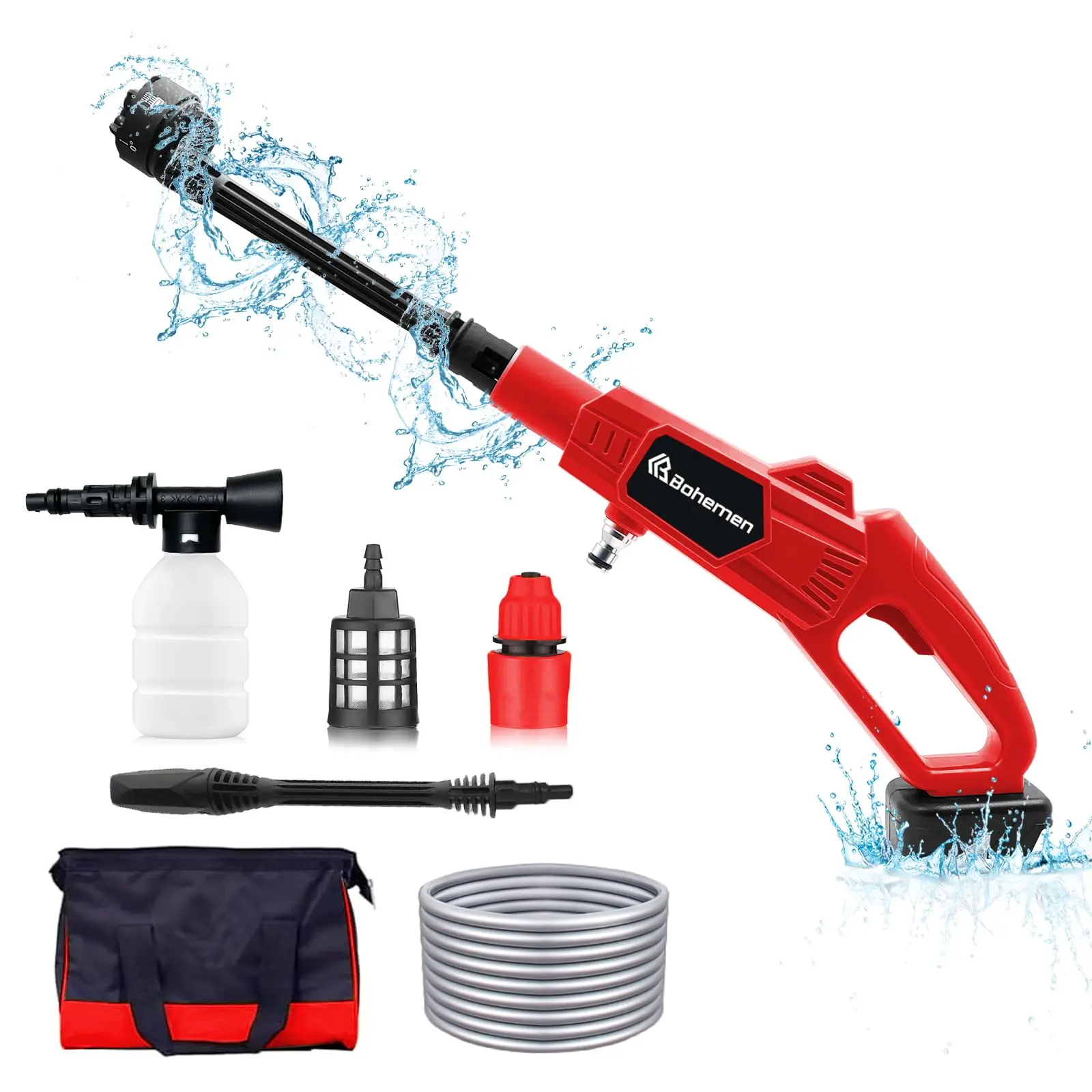 [No battery] Applicable to Milwaukee 18V Battery 900 PSI Brushless Handheld High Pressure Car Cleaner