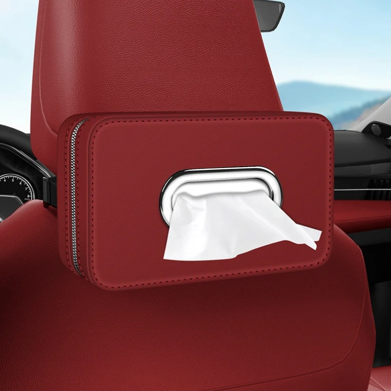 Universelle Auto-Rücksitz-Taschentuchbox, Servietten-Aufbewahrungstasche, Papierhandtuchhalter, hängende Ausführung, Auto-Innenraumzubehör – Detail 3