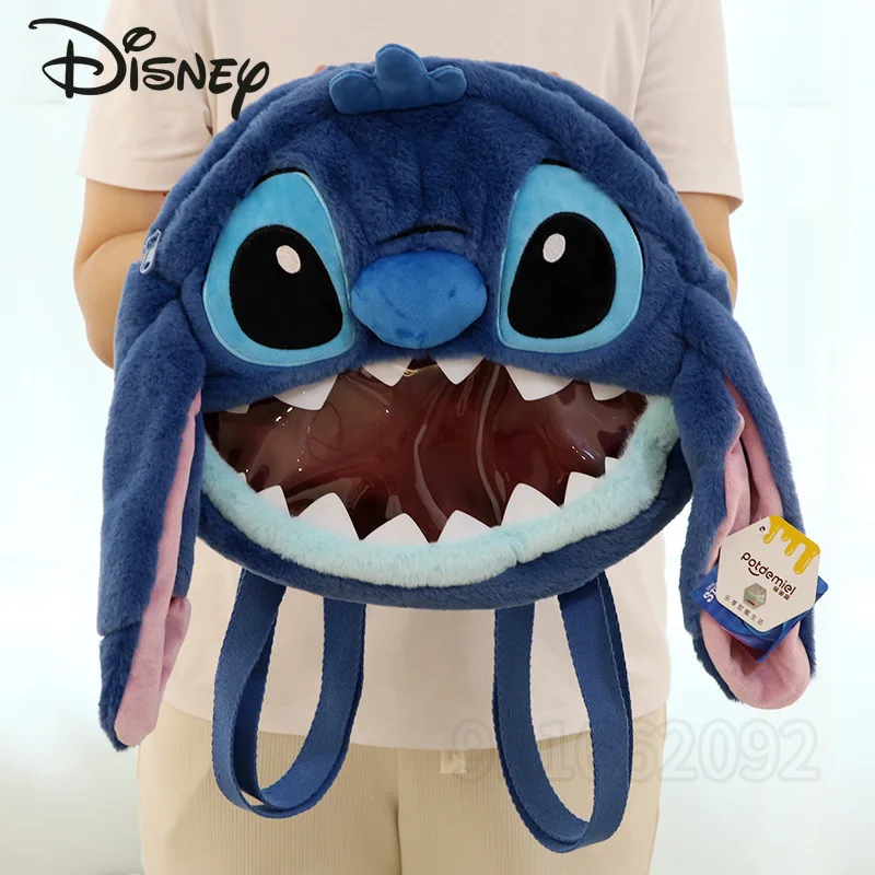 

Disney Stitch Original New Plush Backpack Cartoon 3D Backpack High Quality Children's Backpack Fashion Women's Plush Backpack