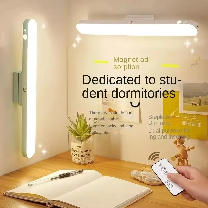 

Hanging Magnetic Desk Lamp Eye-care Portable Rechargeable Table Lamp LED Reading Light USB Dimmable Closet Night Light Book Lam