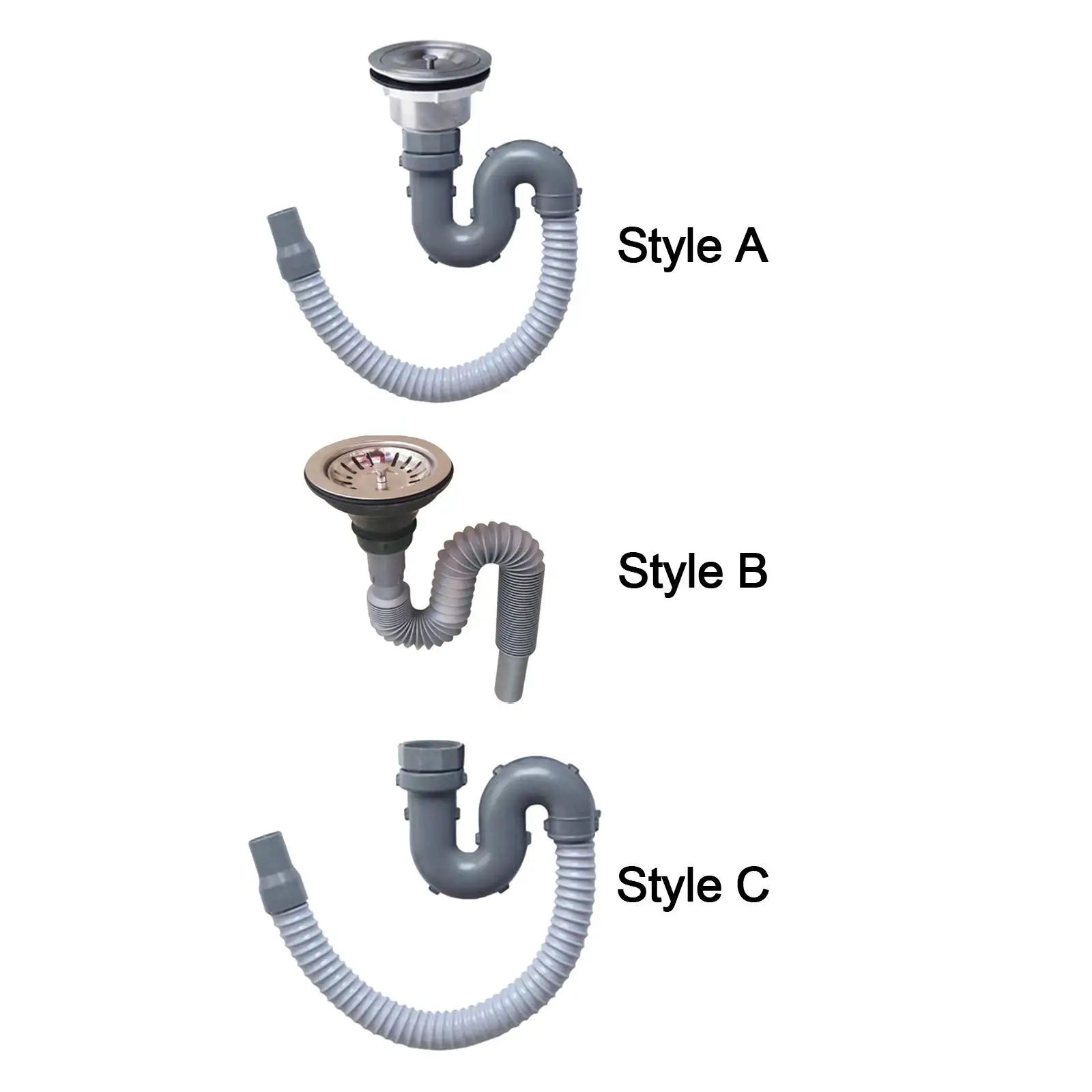 Tubo De Dreno De Pia Flexível, montagem De Dreno Sturdy, sistema De Drenagem, esgoto