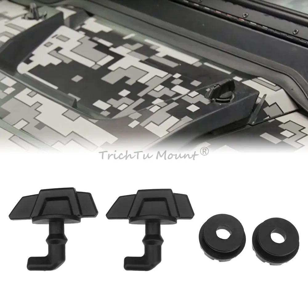 ATV UTV Black Hood Latch Toggles Grommets Kit For Polaris Ranger 570 900 Sportsman 850 1000 RZR Brutus ACE 2013-2024