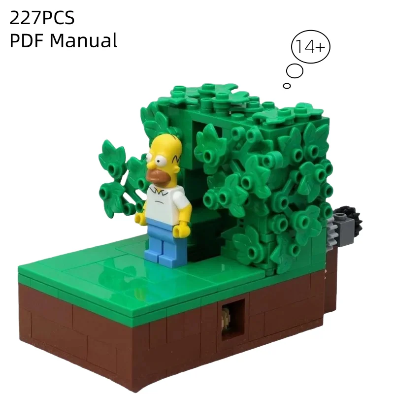 IN MAGAZZINO MOC 227PCS Building Blocks Homer Carrying in Bush Decorazione di mattoni fai da te Giocattoli per bambini Regalo di compleanno di Natale