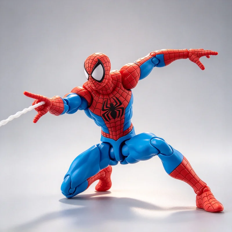 Figura de ação articulada do Homem-Aranha da Marvel, versão de combate, para colecionadores adultos, ideal para exibir em casa ou na secretária.