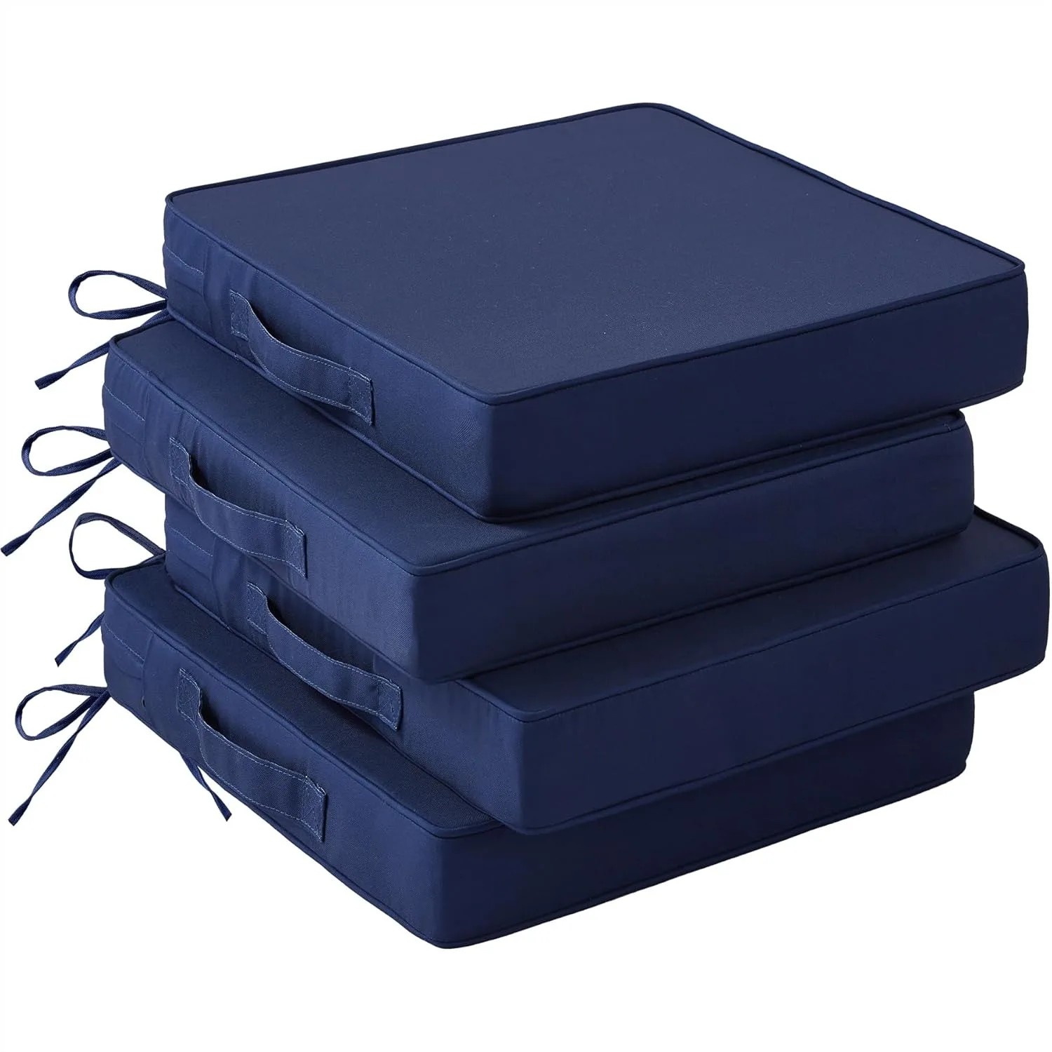 

Patio Chair Cushions Set of 4, 19x19x3 Inch Outdoor Seat Cushions with Waterproof Oxford Fabric, High-Density Foam, Adjustable