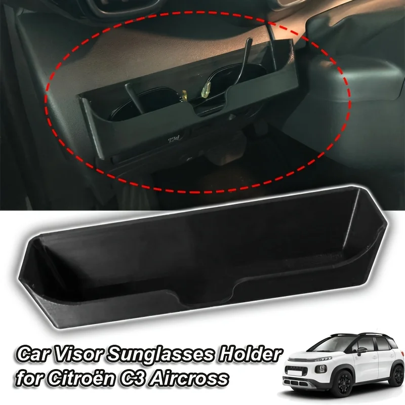 

Car Glasses Storage Box For CitroëN C3 Aircross Special Edition Car Sunglasses Organizer Card Phone Hanging Storage Box Tray