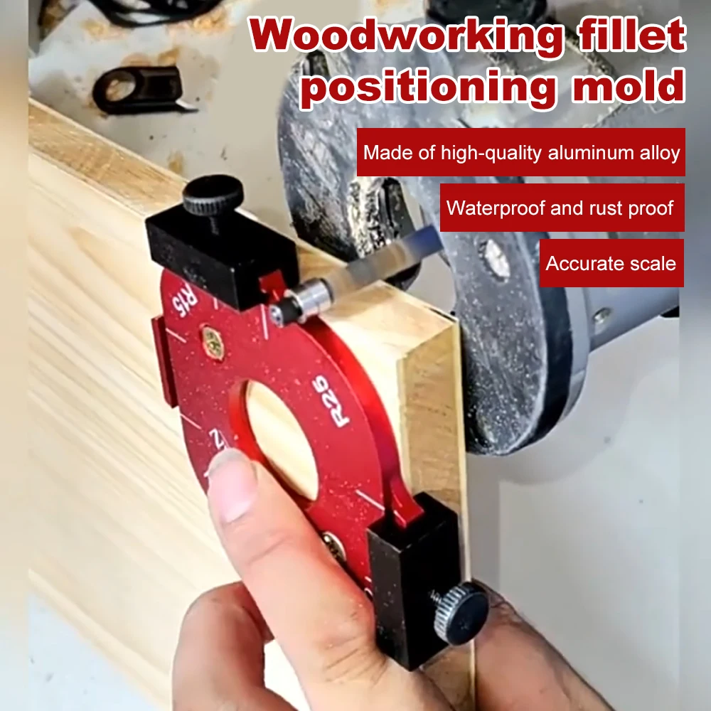 Szablon łuku pod kątem R Dłutowanie Szafa Narzędzia do desek drewnianych Maszyna do przycinania Szablon do cięcia filetów do obróbki drewna Router elektryczny