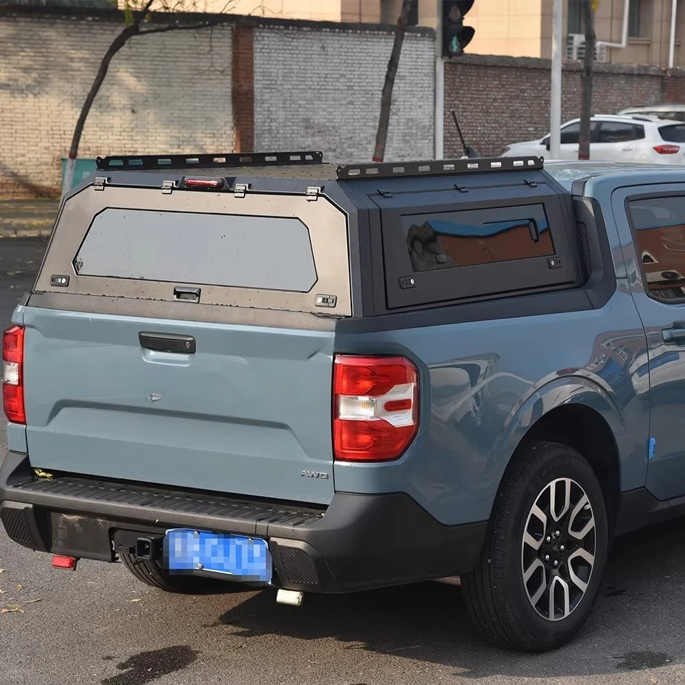Best Waterproof Steel Truck Toppers for 2022-2025 Maverick Rail Camper Cover Tops with Sliding Windows Canopy Caps