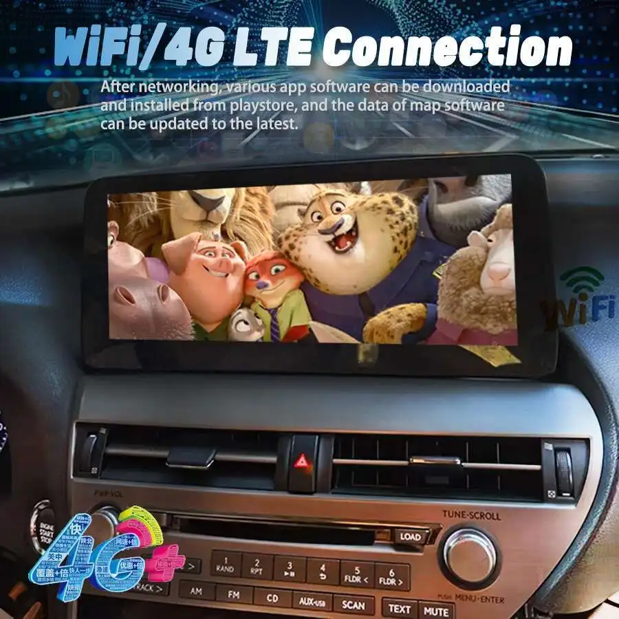12.3 "سيارة الوسائط المتعددة مشغل فيديو CarPlay رئيس وحدة لكزس RX450h 2012 RX RX270 RX350 2016-2019 256GB نظام تحديد المواقع أندرويد 14 شاشة