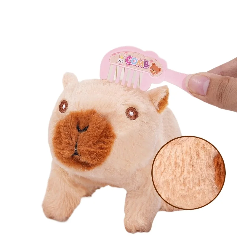 2025 Nuova bambola di peluche Capibara elettrica - Animale domestico che cammina che canta per bambini, regalo di Natale interattivo ad attivazione vocale
