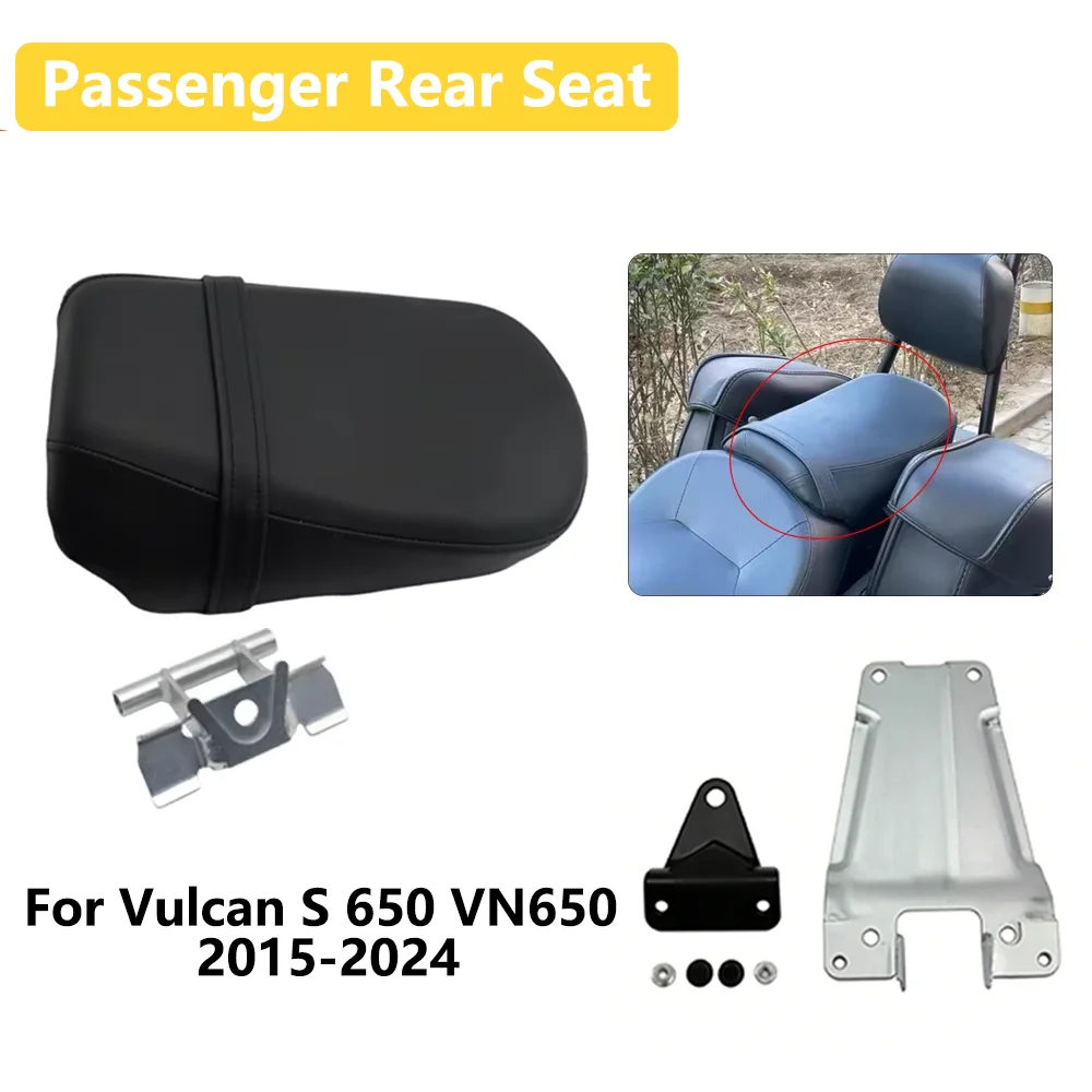 Asiento Trasero para Pasajero de Motocicleta Kawasaki Vulcan S650 S 650 VN650 VN 650 2015 2016 2017 2018 2019 20-24, Accesorios para Moto