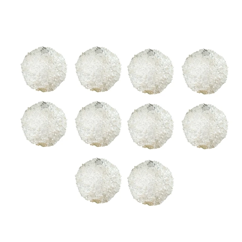 KX4B 10Pcs 휴일 Baubles Shatterproof 장식 조각 크리스마스 트리 공 축제 홈 및 이벤트 꾸밈 장식품