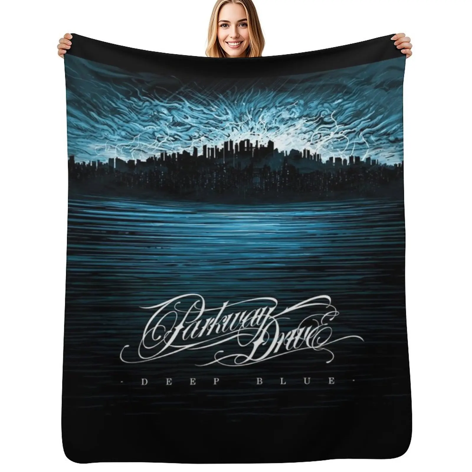 Parkway Drive deep blue Throw Blanket heavy to sleep Thermals For Travel bed plaid for babies Decoratives Furry Blankets
