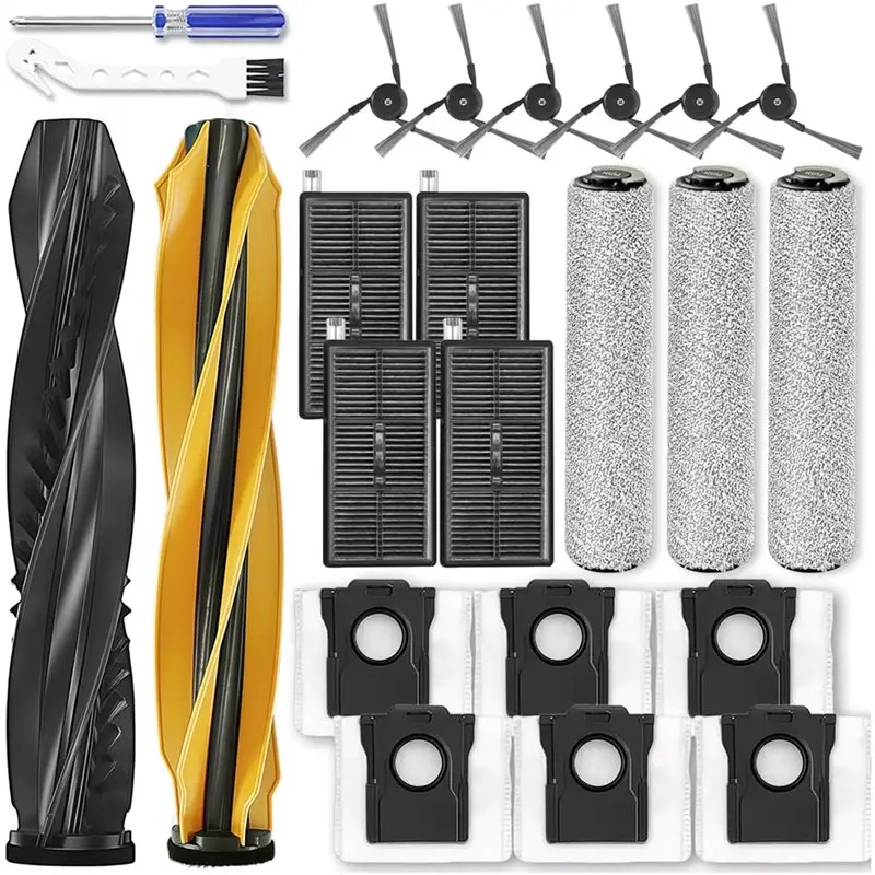 

A006-Vacuum Cleaner Replacement Accessories For Dreame Aqua10 Ultra- Brush Filter, Mop Dust Bag Spare Parts Set