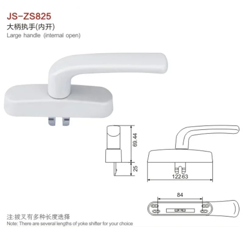 مقابض نافذة معلقة علوية من الألومنيوم عالية الجودة، مقبض ألومنيوم منحني للنافذة قابل للتشغيل