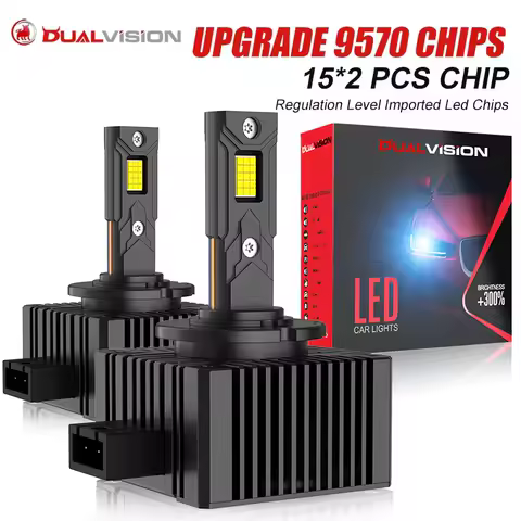 Dualvision D1S D3S LED Headlights HID D2S D4S D5S D8 Turbo LED 30000LM 35W Two-sided CSP Chip 6500K Plug&amp;Play Car Lamp Xenon HID